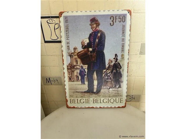 B-keuze retrolook bord - afbeelding 1 van  1