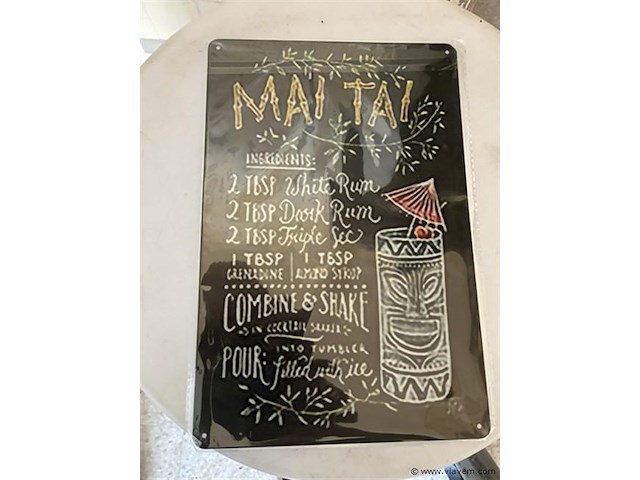 B-keuze retrolook sierbord metaal - afbeelding 1 van  1