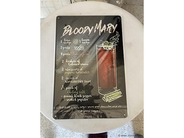 B-keuze retrolook sierbord metaal - afbeelding 1 van  1