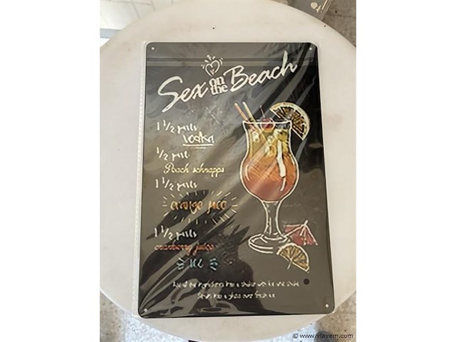 B-keuze retrolook sierbord metaal - afbeelding 1 van  1