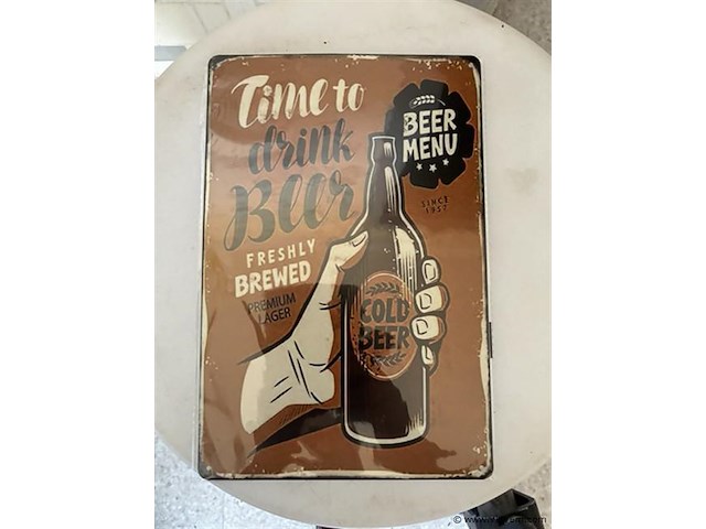 B-keuze retrolook sierbord metaal - afbeelding 1 van  1