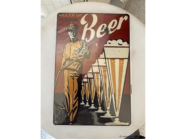 B-keuze retrolook sierbord metaal - afbeelding 1 van  1