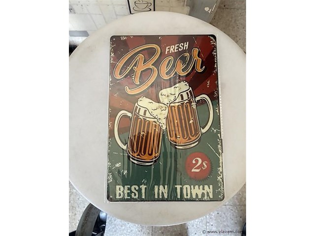 B-keuze retrolook sierbord metaal - afbeelding 1 van  1