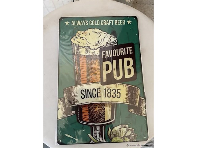 B-keuze retrolook sierbord metaal - afbeelding 1 van  1