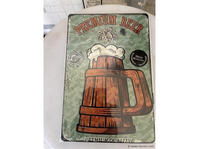 B-keuze retrolook sierbord metaal - afbeelding 1 van  1