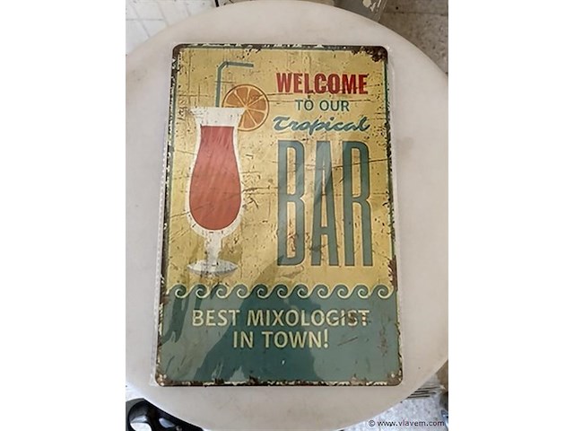 B-keuze retrolook sierbord metaal - afbeelding 1 van  1