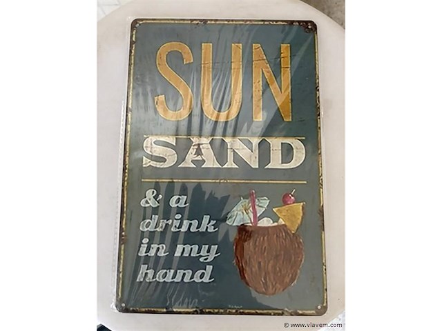 B-keuze retrolook sierbord metaal - afbeelding 1 van  1