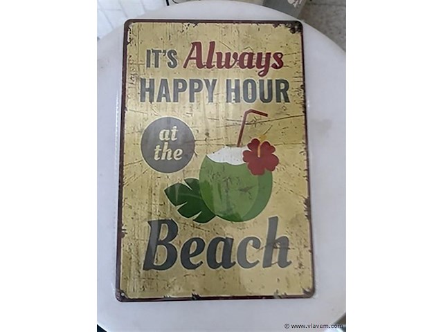 B-keuze retrolook sierbord metaal - afbeelding 1 van  1