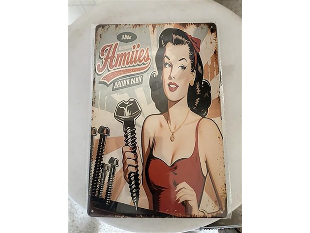 B-keuze retrolook sierbord metaal - afbeelding 1 van  1