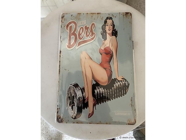 B-keuze retrolook sierbord metaal - afbeelding 1 van  1