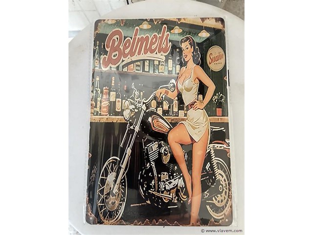 B-keuze retrolook sierbord metaal - afbeelding 1 van  1