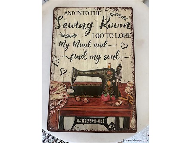 B-keuze retrolook sierbord metaal - afbeelding 1 van  1