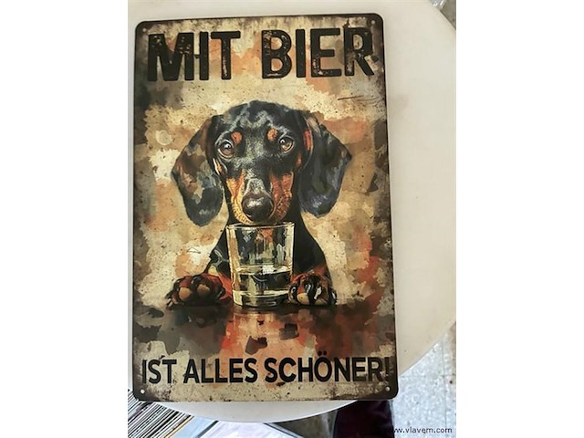 B-keuze retrolook sierbord metaal - afbeelding 1 van  1