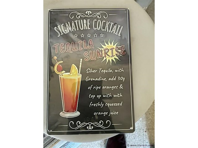 B-keuze retrolook sierbord metaal - afbeelding 1 van  1