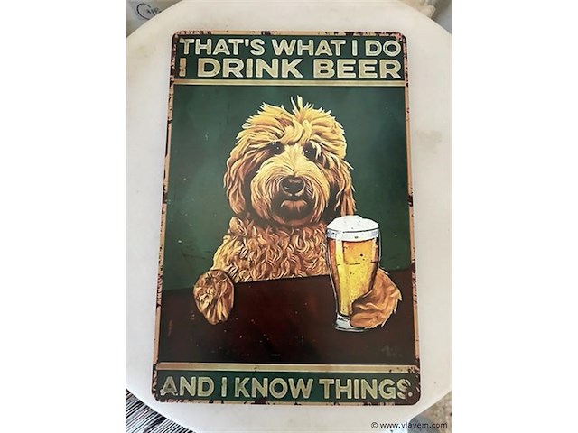 B-keuze retrolook sierbord metaal - afbeelding 1 van  1