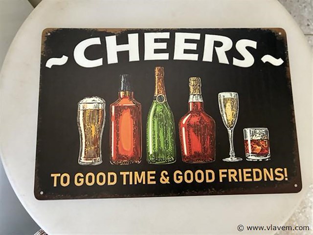 B-keuze retrolook sierbord metaal - afbeelding 1 van  1