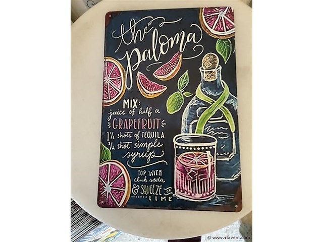 B-keuze retrolook sierbord metaal - afbeelding 1 van  1