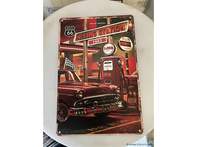 B-keuze retrolook sierbord metaal - afbeelding 1 van  1