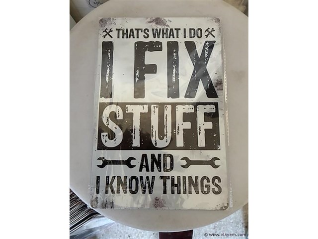 B-keuze retrolook sierbord metaal - afbeelding 1 van  1