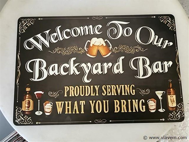 B-keuze retrolook sierbord metaal - afbeelding 1 van  1