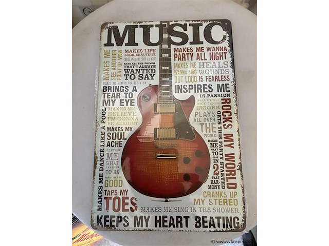 B-keuze retrolook sierbord metaal - afbeelding 1 van  1