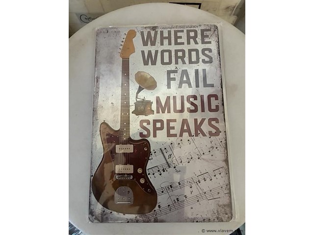 B-keuze retrolook sierbord metaal - afbeelding 1 van  1