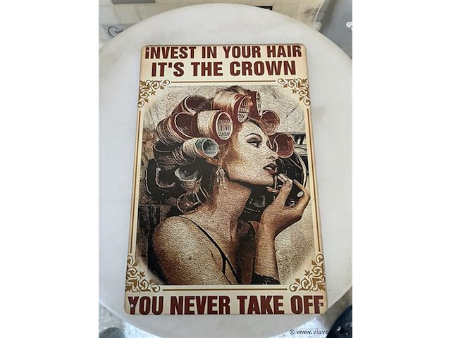 B-keuze retrolook sierbord metaal - afbeelding 1 van  1