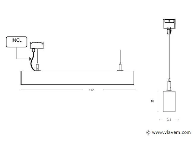 B52 led design pendel armatuur wit - afbeelding 7 van  8