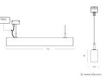 B52 led design pendel armatuur wit - afbeelding 7 van  8