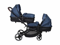 Babygo twinner twinner combinatie kinderwagen blauw heather - afbeelding 4 van  8