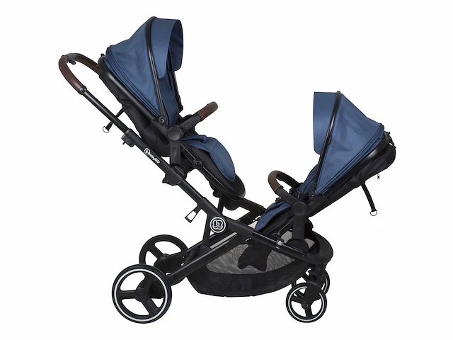 Babygo twinner twinner combinatie kinderwagen blauw heather - afbeelding 6 van  8