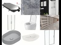 Badkamer en sanitair, natuursteen en metalen steunen zonder minimumprijs