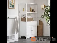 Badkamer meubilair met 4 verdiepingen in wit hout - afbeelding 1 van  8