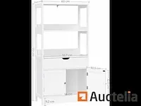 Badkamer meubilair met 4 verdiepingen in wit hout - afbeelding 1 van  8