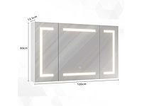 Badkamerkast met spiegel, led-verlichting en stopcontact - afbeelding 5 van  11