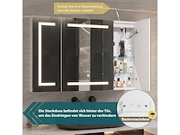 Badkamerkast met spiegel, led-verlichting en stopcontact - afbeelding 8 van  11