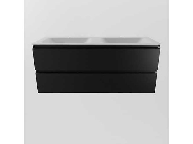 Badkamerkast zwart 120cm dubbel - afbeelding 5 van  6