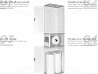 Badkamerkastje met wc-rolhouder - afbeelding 3 van  3