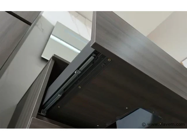 Badkamermeubel 130 cm - donker hout decor - afbeelding 3 van  12