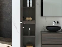 Badkamermeubel 130 cm - donker hout decor - afbeelding 4 van  12