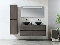 Badkamermeubel 130 cm - donker hout decor - afbeelding 5 van  12