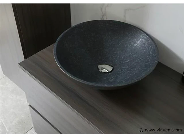 Badkamermeubel 130 cm - donker hout decor - afbeelding 6 van  12
