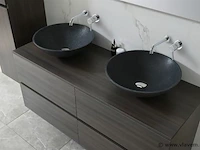 Badkamermeubel 130 cm - donker hout decor - afbeelding 12 van  12