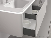Badkamermeubel 2 persoons 120 cm - taupe - 2 zijkasten - afbeelding 4 van  5