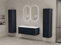Badkamermeubel 2 persoons 120 cm - zwart - 2 zijkasten - afbeelding 1 van  5