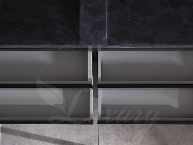 Badkamermeubel 2-persoons 120cm (2 kleuren mogelijk) met (hangkast) en natuursteen of solid surface wastafel(s) - afbeelding 18 van  40