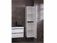 Badkamermeubel 2-persoons 120cm (2 kleuren mogelijk) met (hangkast) en natuursteen of solid surface wastafel(s) - afbeelding 29 van  40