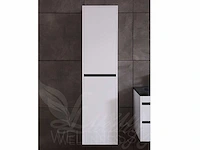 Badkamermeubel 2-persoons 120cm (2 kleuren mogelijk) met (hangkast) en natuursteen of solid surface wastafel(s) - afbeelding 30 van  40