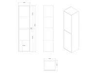 Badkamermeubel 2-persoons 120cm met spiegelkast en (hangkast) mat zwart - afbeelding 5 van  13