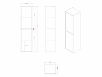 Badkamermeubel 60cm met spiegelkast en (hangkast) mat zwart - afbeelding 5 van  13
